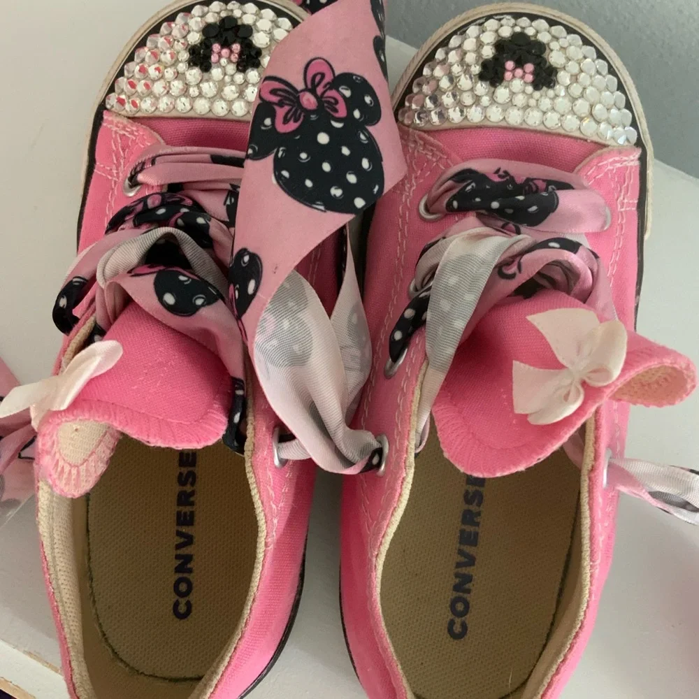 Mini Mouse Toddler Girls Bling Rhinestone Converse Sneakers